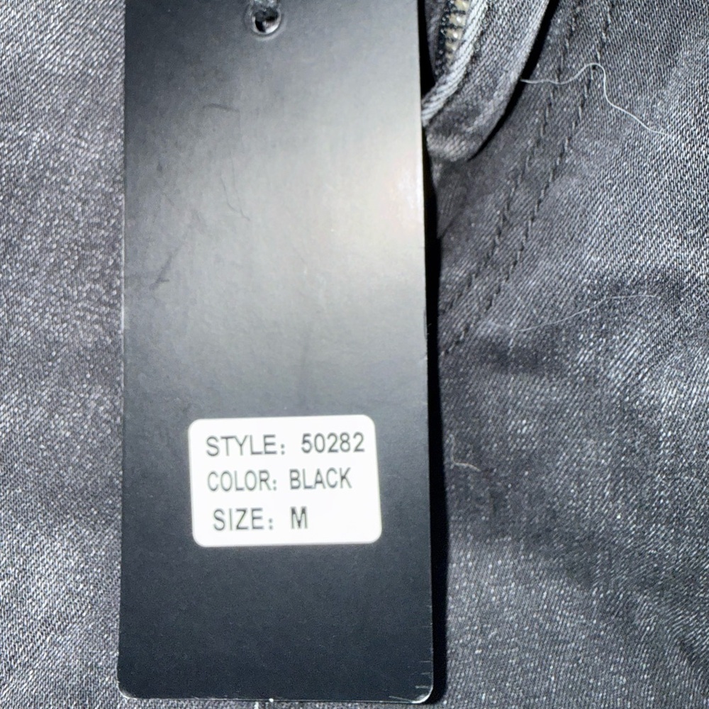 Black Skinny Jeans with Leopard-Trim Side Stripe - Picture 6 of 9